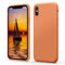 Flyzoo Liquid Silicone Case for iPhone X(10)/XS(5.8), [Shockproof, Anti-Fingerprint, Scratch-Resistant] 4-Layer Ultra Slim Protective Phone Cover with Silky-Soft Touch and Microfiber Lining, Orange
