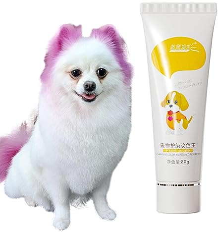Facynde Welpen-Haarfärbemittel - Hundefarbe Haustierfellfarbe Haarfarbe für Welpen 80g | Langanhaltende Tierhaarfärbecreme mit Fruchtaroma für Welpen und Kätzchen