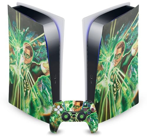 Head Case Designs Officially Licensed Green Lantern DC Comics Corps Comic Book Covers Vinyl Faceplate Gaming Skin Decal Compatible With Sony PlayStation 5 PS5 Digital Console and DualSense Controller