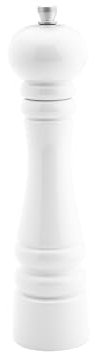 FLORINA Gewürzmühle 18 cm | Salz und Pfeffermühle CAPRI aus Buchenholz | Mahlwerk aus Edelstahl | Mühle im Klassischem Design | Salz und Pfeffer Streuer | Unbefüllt Manuell | Farbe: Weiß