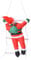 Amosfun weihnachtsmann kletterleiter Puppe Dekoration Leiter kletterseil weihnachtsmann Puppe weihnachtsdeko Weihnachten deko Plüschtier Spielzeug weihnachtstropfenverzierungen Karikatur