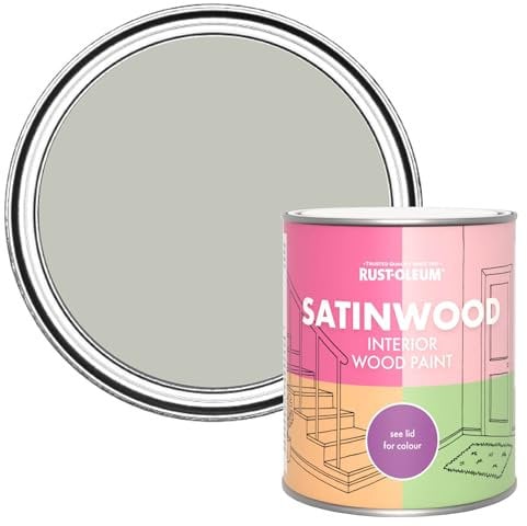 Rust-Oleum Grey Satinwood Interior Wood Paint - Tyne Fog 750ml