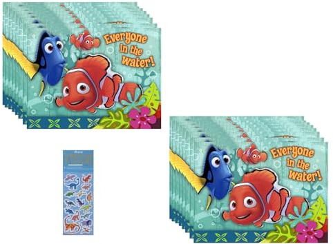 Unique Findet Nemo Dorie Geburtstagsparty-Zubehör-Set enthält 16 Party-Einladungen mit Umschlägen
