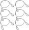 Prasacco 6 Stück Stahlseil mit Ösen, Silberner Edelstahl Sicherheitskabel 30 cm x 2 mm Drahtseil für Fahrradschlösser, Türschlösser, Gepäckschloss