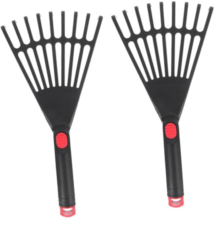 BESPORTBLE Gartengeräte 6 STK Garten Gras harke Garten Werkzeuge e laub sammler fertilily blackh swor zubehör The Black Mini Rasenmäher Zahnrechen Blatt Löffel Kleiner Rechen Plastik