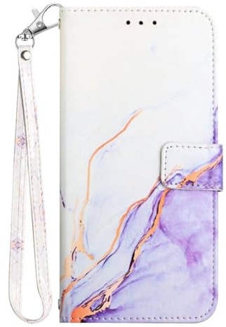 One Plus Nord CE 2 5G Marmor Hülle, Magnetisch Flip Wallet Hülle für One Plus Nord CE 2 5G Marble klapphülle Leder Standfunktion schutzhülle mit Trageschlaufe Brieftasche für One Plus Nord CE 2 5G