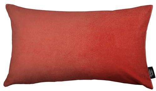McAlister Textiles Matter Samt Knife Edge | Sofakissen mit Füllung in Lachs Rosa | 30 x 50cm | erhältlich in 25 Farben | griffester Samt | pralles Samtkissen