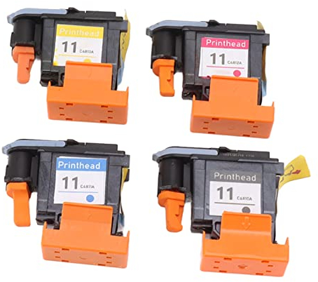 4 Stück Druckkopf Magenta Schwarz Cyan Gelb Ersatz für Designjet 100 110 111 500 510 800 813 850, Gute Kompatibilität, Einfache Installation