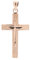 Kreuz Anhänger aus 585 Rotgold mit Textur