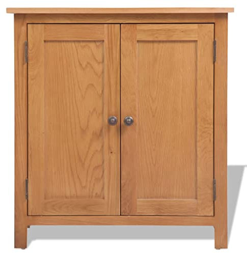 QZZCED Wohnzimmerschrank Küchen-Sideboard Multifunktionales Sideboard Sideboard 70x35x75 cm Massivholz Eiche für Wohnzimmer, Küche, Korridor