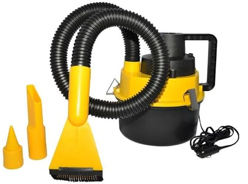 TOP DRIVE ASPIRAPOLVERE BIDONE dotato di vari accessori, spazzola, ugello schiacciato, tubo fl essibile. La parte superiore può essere usata per gonfi are, forte aspirazione. Capacita 4,5lt