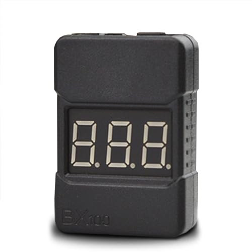 1stk Schwarze Schale, RC-Lipo-Akku-Monitor & Unterspannungsalarm: 1-8S Tester/Checker für LiPo, Li-ion, LiMn, Li-Fe Akkus