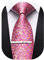 Barry.Wang Herren-Krawatte, Blumenmuster, Paisleymuster, Seide, gewebt, Krawatte, Krawatte, Krawatte, Modedesigner, 8,5 cm, Hochzeit, Party, Fuchsia, Einheitsgröße