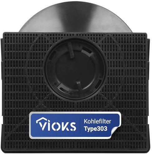 VIOKS Kohlefilter Ersatz für Whirlpool 484000008581 Aktivkohlefilter für Dunstabzugshaube Wpro CHF303 Elica F00189/S Type 303 AEG MCFE10 Ikеa NYTTIG FIL 558 Indesit C00380051 Abzugshaube Filter