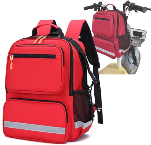 Cubstone Rollstuhltasche Hinten,Elektromobil Rucksack mit Reflektierendem Streifen,Leichte Tragende Aufbewahrungstasche,Geschenk Für Rollstuhlfahrer-Wasserdichtes-Große Kapazität(A)