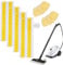 BeiLan Microfibre Cloth Set Compatible with Kärcher Steam Cleaner EasyFix SC 2, SC 3, SC 4, SC 5, Steam Cleaner Accessory Set Washable, 4 Floor Cloths, 2 Covers for Hand Nozzle (Yellow)