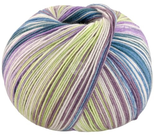 LANA GROSSA Meilenweit Seta Asia | Hochwertiges Sockengarn mit Seide | Handstrickgarn aus 55% Schurwolle (Merino), 25% Polyamid & 20% Seidenanteil | 100g Wolle zum Stricken & Häkeln, 420m Garn FB 3174