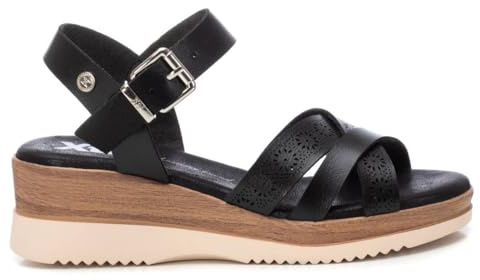 XTI - Sandalen Damen Schwarz - Bequeme und vielseitige Schuhe - Casual Mode - Modell 14385104 (Größe 40)