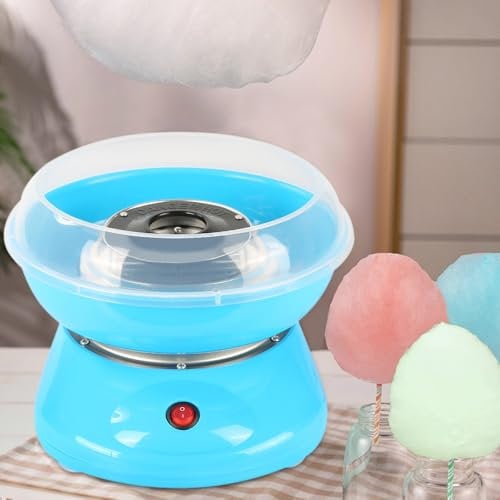Supfine Zuckerwattemaschine für zu Hause | Zuckerwattemaschine für Zuhause | Zuckerwatte für Kinderpartys, Geburtstage, 220 V EU (blau)