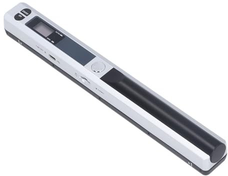 VBESTLIFE Tragbarer Dokumentenscanner, 900 DPI Handbildscanner, Mobiler A4-Farbfotoscanner, Handscanner für Unternehmen, Fotos, Bilder, Quittungen, Bücher (Silver)