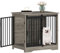 Hzuaneri Hundekäfig Möbel, 69 cm Hundebox, 2 Türen, Moderne Hundekäfig Indoor für kleine/mittlere/große Hunde, Beistelltisch, Hundebox für Zuhause 49 × 69 × 64,5 cm, Hell Elfenbein DFC84305B