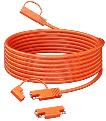 Tonton SAE Anschluss Kabel 8 Meter- Kfz-Verlängerungskabel, Schnellverbindungs-/Trenn-Verlängerungskabel für Solarzellen- Ideal für KFZ, Motorräder, Autos, Wohnmobile und Solarpanel usw. - 16AWG 8M
