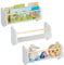 Relaxdays Bücherregal Wolke, 3er Set, Kinderbücherregal Wand, HxBxT: 24 x 50 x 18 cm, Wolkenregal Kinder, weiß/Natur