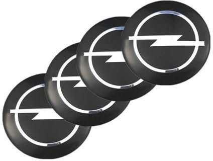 HJIAMIN 4 Stück 3D-Silikon-Aufkleber für Nabenkappen für Opel Vauxhall MERIVA B 2010-2017, Auto Radmitte Felgenabdeckung Styling ZubehöR with Logo