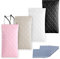 Ptwola 4 custodie protettive per occhiali in pelle PU, portatili, per occhiali da sole, impermeabili, per donne, uomini, viaggi, rossetto, chiavi, carta d'identità, nero, bianco, rosa, grigio, taglia