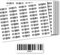 Barcodeetiketten - Inventur Aufkleber DGUV Prüfung Barcode Etiketten 500 Stck - Nummeriert 1-500, 501-1000, 1001-1500, 1501-2000 - Strichcode Elektrotechnik Code128 selbstklebend 50x17mm (00001-00500)