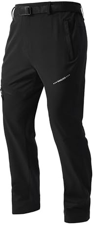 nailiko Men's Lightweight Hiking Pants Quick-Dry Waterproof Outdoor Cargo Pants with Stretchable Waist