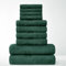 GC GAVENO CAVAILIA Towels Family Bale Set - 10 Piece 100% Egyptian Cotton, 4x Face 4x Hand 2x Bath Towel, Premium Quality Highly Water Absorbent Bathroom Accessories, Machine Washable, Dark Green
