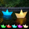LED Solar Schiffchen im Origami-Stil mit RGBW Licht, wasserdicht, stylische Solarlampe für außen, für Garten, Beet, Teich, Pool (2er Set - 24,5 + 27 cm)