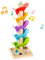 Wooden Marble Run Music Tree Montessori Ball Drop Toy, Educational Learning Ball Run Montessori Sound Tree Toy for Boys and Girls Birthday Drop