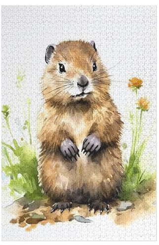 Biber Holzpuzzle 1000 Teile, Knobelspiele Für Erwachsene, Teenager, Puzzles Unmögliche - Kinder Puzzle Zimmer Deko 78×53cm