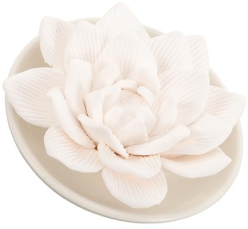 ULTECHNOVO Steindiffusor Gips Aromatherapie Duftdiffusor Passiv Für Kleine Räume Wohnzimmer Schlafzimmer Büro Tragbar Mit Blüten Aromaverstärker Ohne Strom