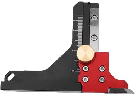 Fockety Tischkreissägen-Höhenlehre, Verstellbare Tiefenlehre aus Aluminiumlegierung, Einstellblöcke für Holzbearbeitungswerkzeuge für Tischkreissäge, Bohrmaschinen-Bandsäge