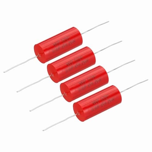 QUARKZMAN 4Stk Kondensatoren 3.3uF 250V Frequenzweichen Kondensator 31x14mm | Längs Audio Lautsprecher Crossover MKP Folien Kondensator für Autohupen Lautsprecher Elektromotoren Haushaltsgeräte