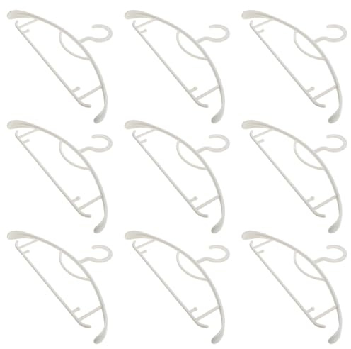 FOMIYES 10 Grucce Antiscivolo in Plastica per Abiti Allargate, senza Traccia, Spalle Larghe, per Casa, Hotel e Dormitorio, Supporto Stabile per Vestiti senza Pieghe