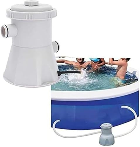 Kit De Pompe De Piscine Easy Set, Pompes De Piscine Hors Sol, avec Tuyaux De Filtration Compatibles, Pompe De Filtration à Cartouche Transparente pour Piscines Gonflables D'été, US