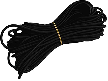 ZYIHNIRB Expanderseil 6 Mm Schwarzes Gummiseil Seil Flugzeugboot Kajak Zubehör, Schwarz, 10m