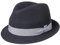 Lipodo Kinderhut aus Wollfilz - Trilby Made In Italy - Filzhut mit Ripsband - Wollfilzhut Sommer/Winter - Fedora für Kids - One Size 52-53 cm blau One Size