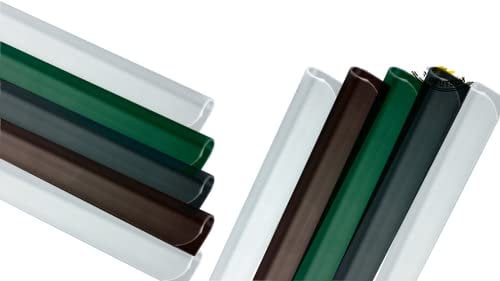 Enjoy-Quality PVC - Klemmschienen/Klemmen/Klemmstreifen - Befestigungsclips/Clips für Doppelstabmattenzaun Sichtschutzstreifen/Zaunfolie/Sichtschutzfolie - Zaun/Garten - Universal (24 Stück, Grau)