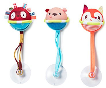 Lilliputiens - Balles de bain (x3) - Jouet interactif pour bébé avec ventouses - Flottantes et colorées - Idéal pour le moment du bain - Parfait pour le développement sensoriel - dès 3 mois - 83051