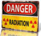 dingleiever - Plaque en métal vintage - Danger Radiation Allied