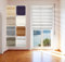 Doppelrollo Natural, Weiß, 80x150cm - Duo-Rollo Klemm Fix mit Klemmträger, Fenster-Rollo/Seitenzug-Rollo ohne Bohren, lichtdurchlässig und verdunkelnd