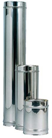 TUBO ACCIAIO INOX CANNA FUMARIA D° 80 CM. 50 0,5 mt CAMINI CAMINO
