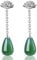 ✦ Geschenke für Frauen ✦Springlight S925 Sterling Silber Natürlicher Achat Lotus Wassertropfen Grüne Ohrringe Silber 925 Hängend Orientalischer Schmuck Damen Personalisierte Geschenke.(Silber)