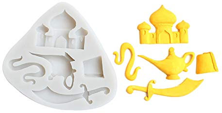 Knife Lamp Teapot House Silicone Mold DIY Jelly Shots Handmade Ice Cream Candy Crystal Ice Cube Soap Mould Fondant Mold Desserts Gum Paste Cupcake Cake Topper Decoration Chocolate Pudding