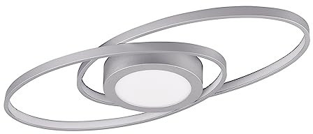 Reality Leuchten LED Deckenleuchte Galaxy R62991187, Metall Weiß matt, inkl. 28 Watt LED, Switch Dimmer
